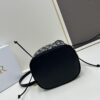 Dior Jolie Bucket Bag in Black Calfskin with Cannage Stitching, 2025 New Arrival