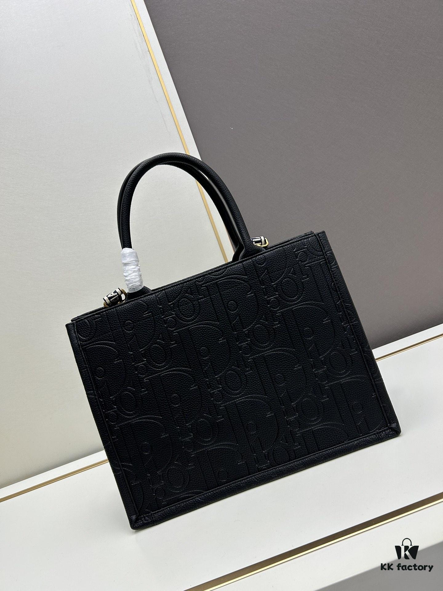 Dior High-Quality New Arrival Fall/Winter Large Book Tote Bag, Full Leather Embossed Design