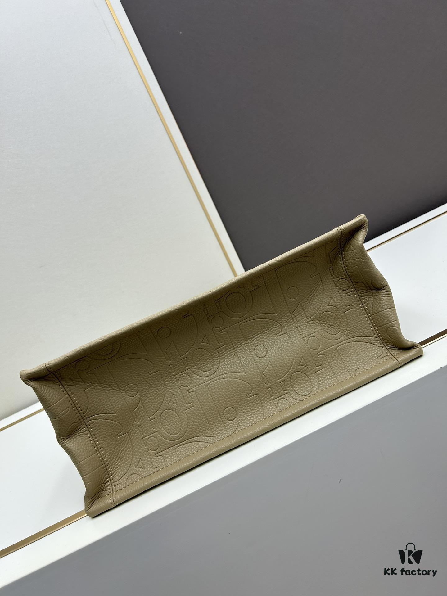 Dior High-Quality New Arrival Autumn-Winter Collection - Large DIOR Book Tote Bag, Full Leather Embossed Design