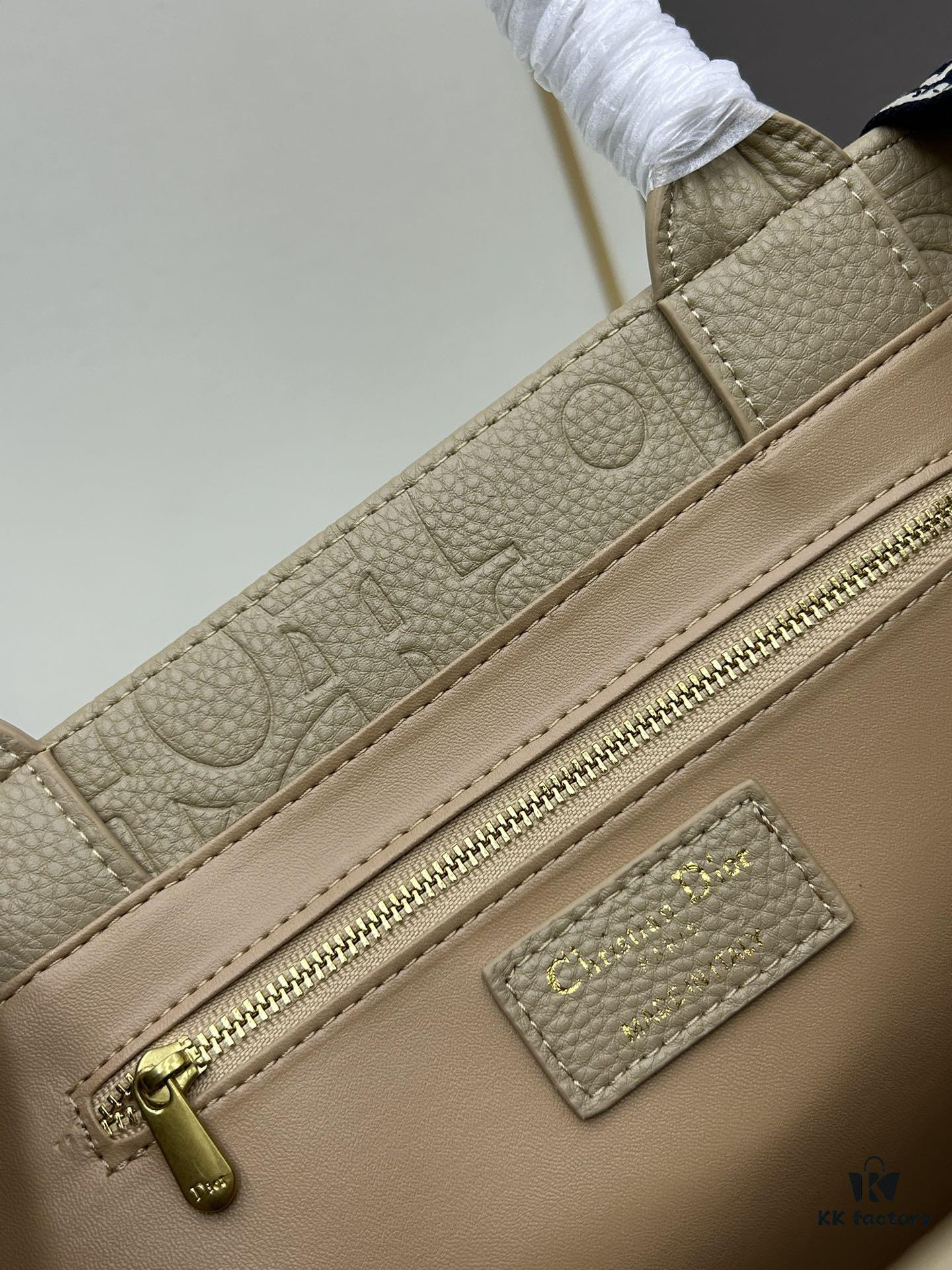 Dior High-Quality New Arrival Autumn-Winter Collection - Large DIOR Book Tote Bag, Full Leather Embossed Design