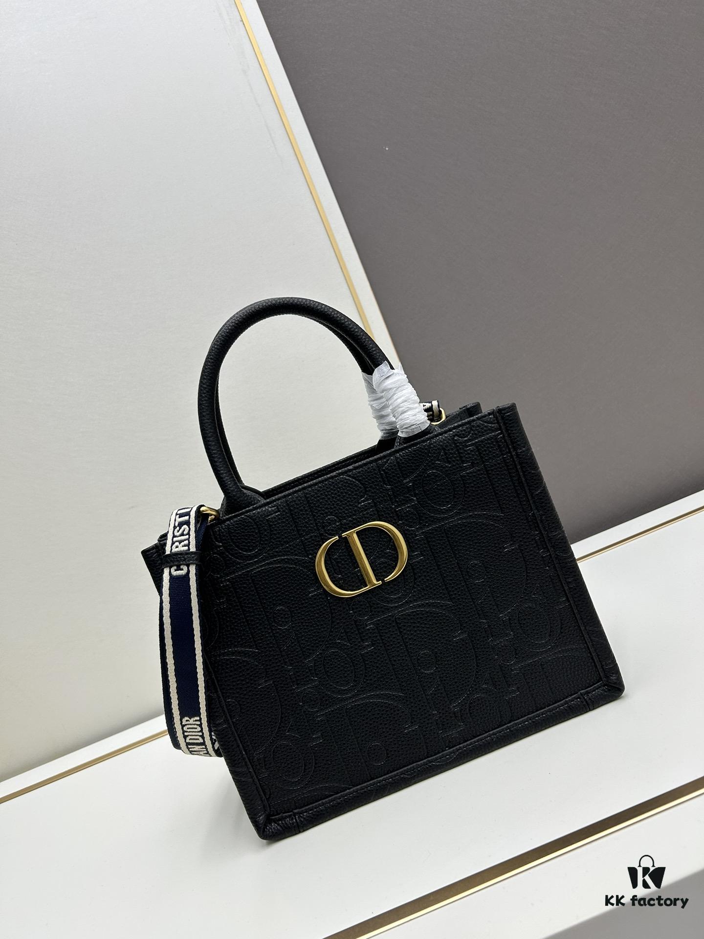 Dior High-Quality New Arrival Fall/Winter Small Book Tote Bag, Full Leather Embossed Design