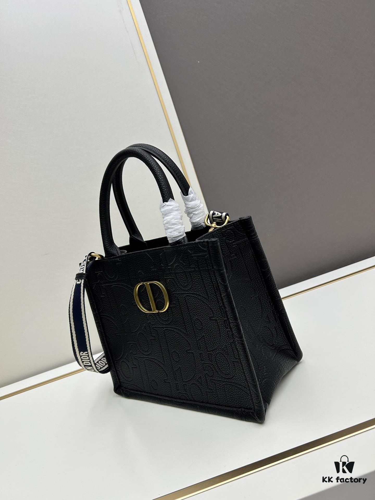 Dior High-Quality New Arrival Fall/Winter Small Book Tote Bag, Full Leather Embossed Design