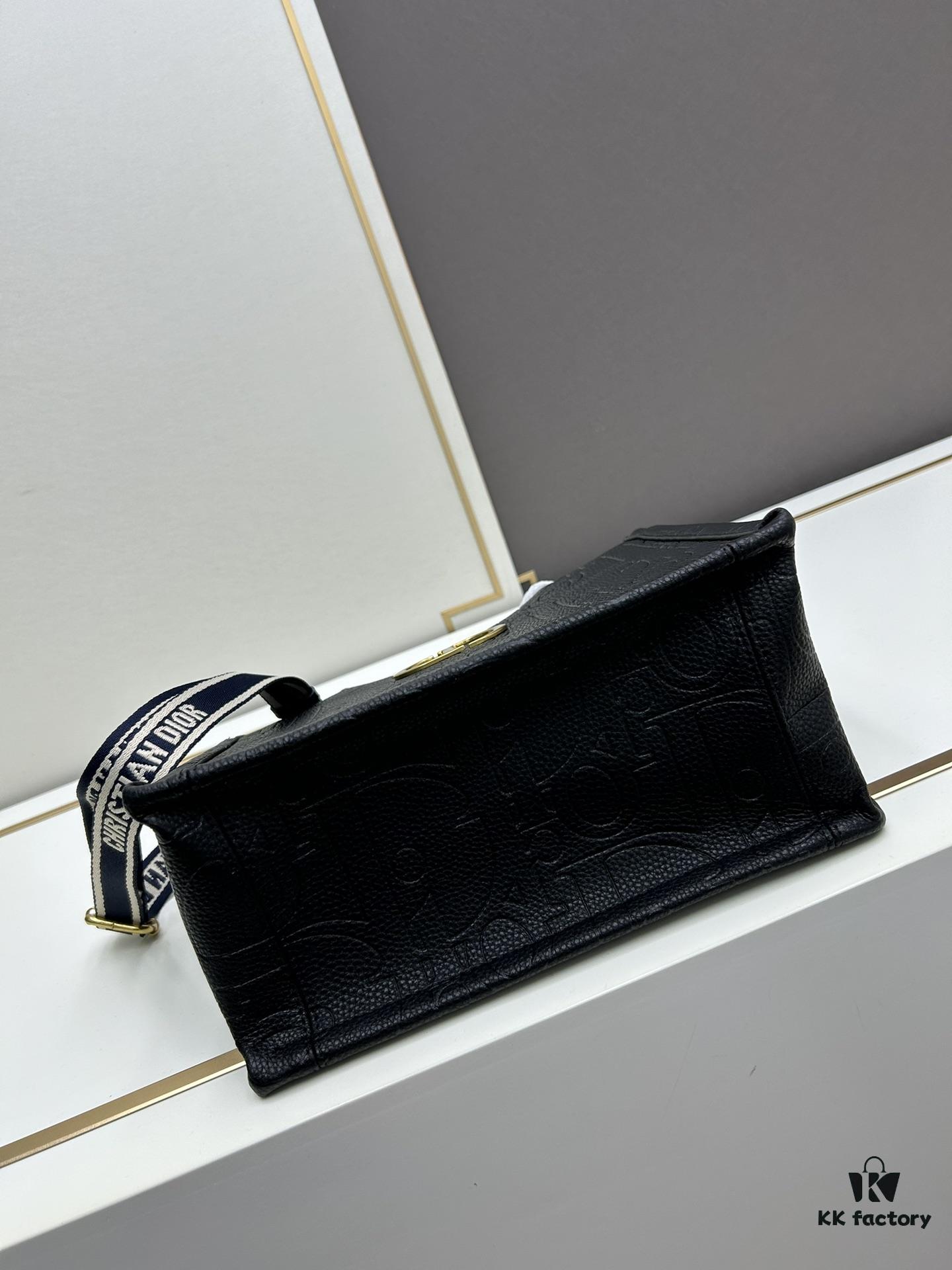 Dior High-Quality New Arrival Fall/Winter Small Book Tote Bag, Full Leather Embossed Design