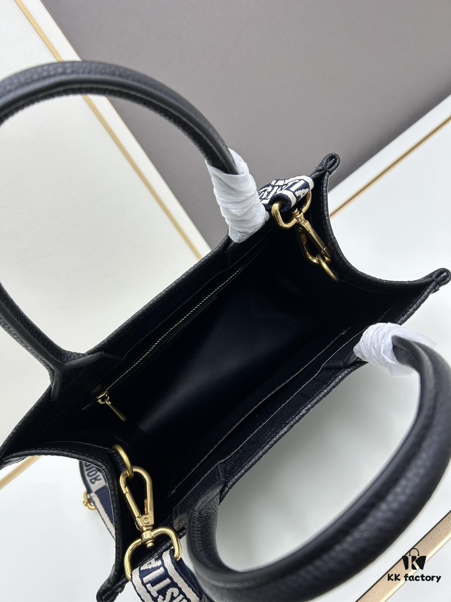 Dior High-Quality New Arrival Fall/Winter Small Book Tote Bag, Full Leather Embossed Design