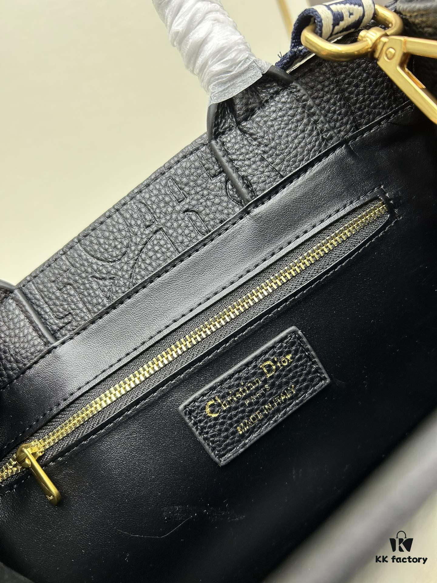 Dior High-Quality New Arrival Fall/Winter Small Book Tote Bag, Full Leather Embossed Design