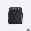 Dior Hit The Road Black Oblique Print Vertical Messenger Bag