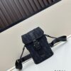 Dior Hit The Road Summer 2025 Men's Vertical Flip Messenger Bag in Black Oblique Print