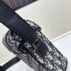 Dior Hit The Road Summer 2025 Men's Vertical Flip Messenger Bag in Black Oblique Print