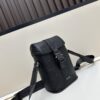Dior Hit The Road Summer 2025 New Arrival Vertical Flip Messenger Bag in Black Oblique Print