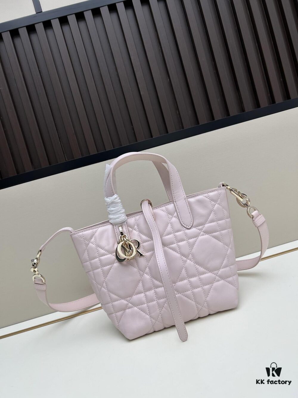Dior Toujours Vertical Handbag in First-Layer Calfskin with Large Quilting