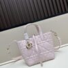 Dior Toujours Vertical Handbag in First-Layer Calfskin with Large Quilting