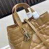Medium and Small Dior Toujours Vertical Handbag in First-Layer Calfskin with Large Cannage Stitching