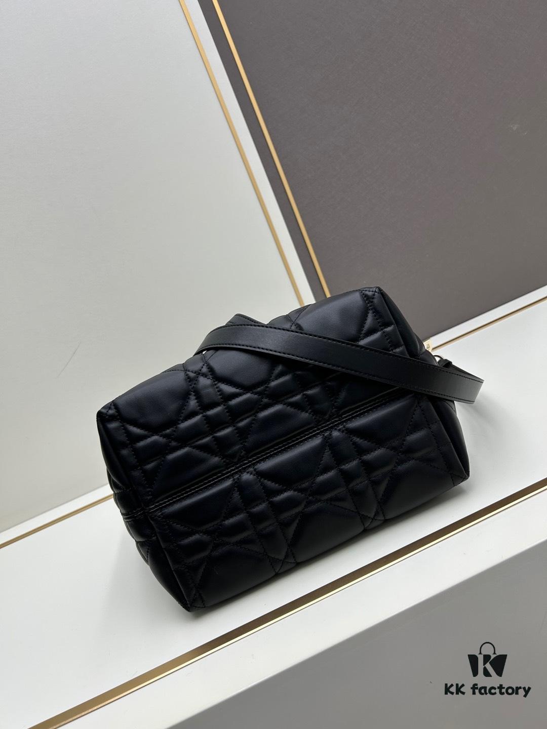 Medium and Small Dior Toujours Vertical Handbag in Carmine Beige Calfskin with Large Quilting