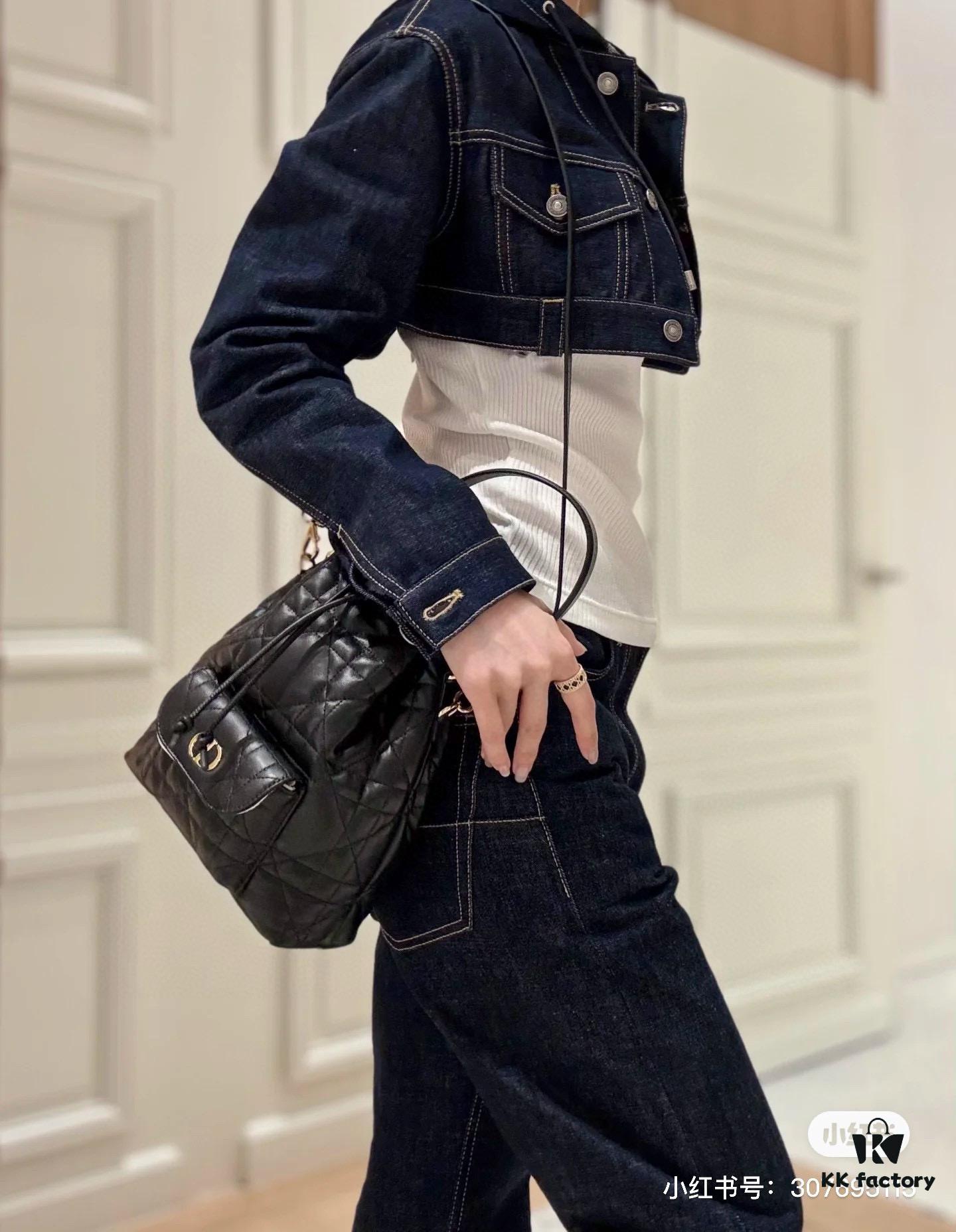 Large DIOR Caro Bucket Bag from the 2025 Autumn Ready-to-Wear Collection