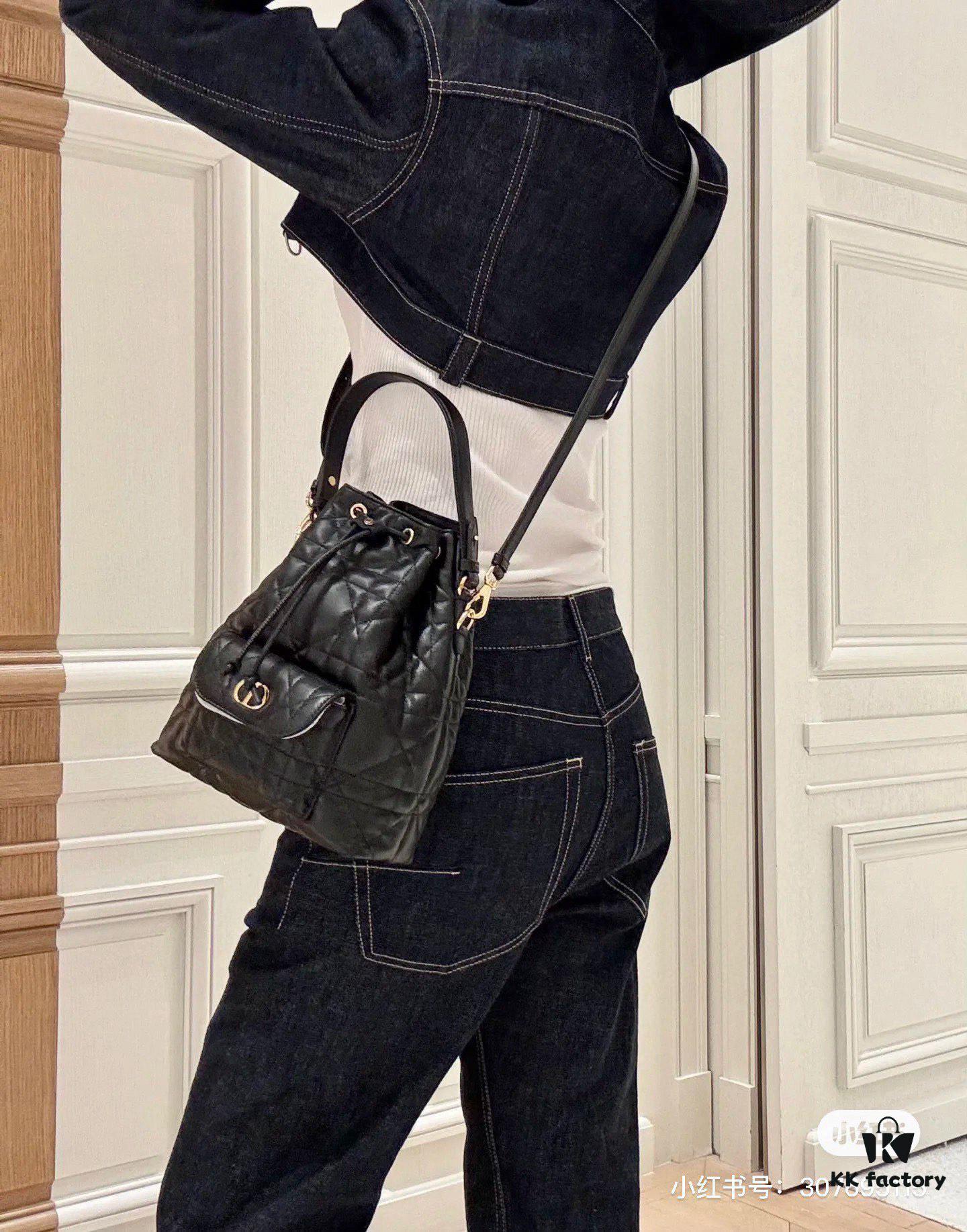 Large DIOR Caro Bucket Bag from the 2025 Autumn Ready-to-Wear Collection