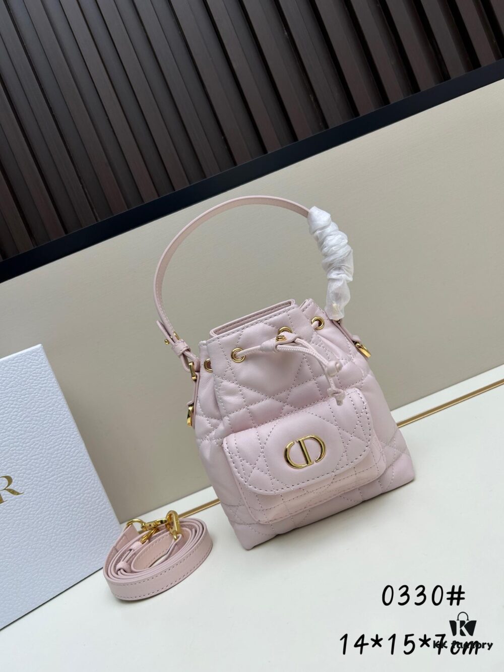 Dior Caro Mini Bucket Bag in Black Lambskin from the 2025 Autumn Ready-to-Wear Collection