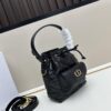 Dior Caro Small Bucket Bag in Black Lambskin from the 2025 Fall Ready-to-Wear Collection