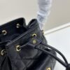 Dior Caro Small Bucket Bag in Black Lambskin from the 2025 Fall Ready-to-Wear Collection