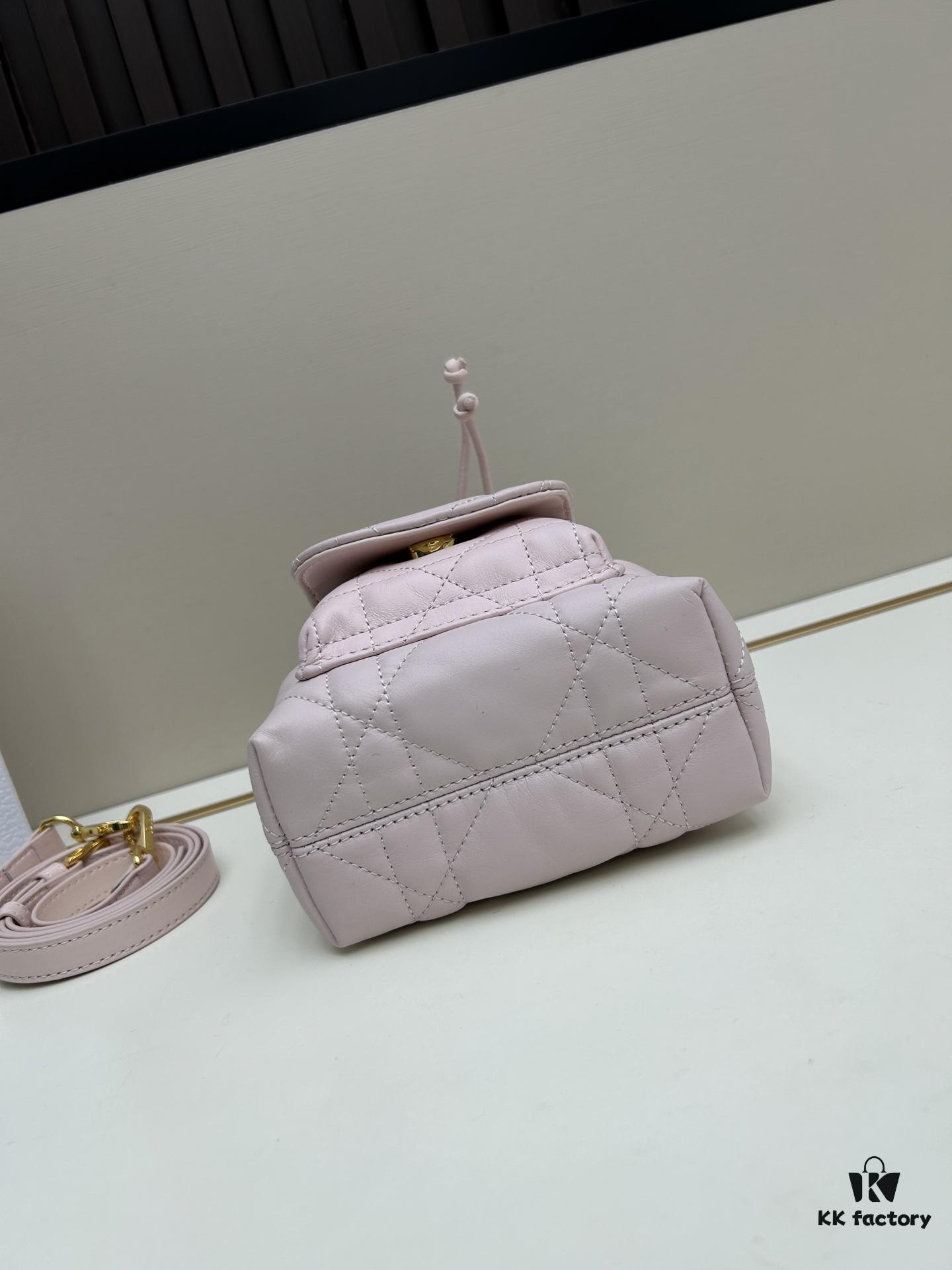 Dior Caro Mini Bucket Bag in Black Lambskin from the 2025 Autumn Ready-to-Wear Collection