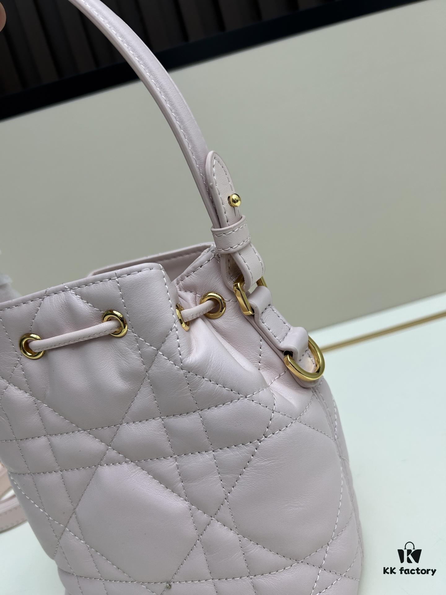 Dior Caro Mini Bucket Bag in Black Lambskin from the 2025 Autumn Ready-to-Wear Collection