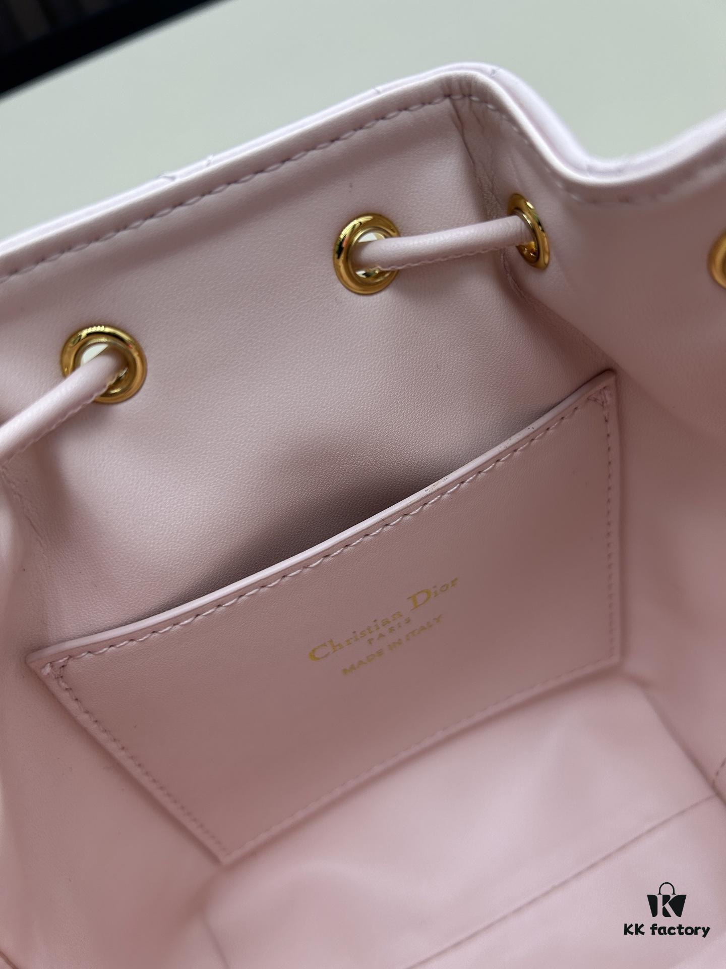 Dior Caro Mini Bucket Bag in Black Lambskin from the 2025 Autumn Ready-to-Wear Collection