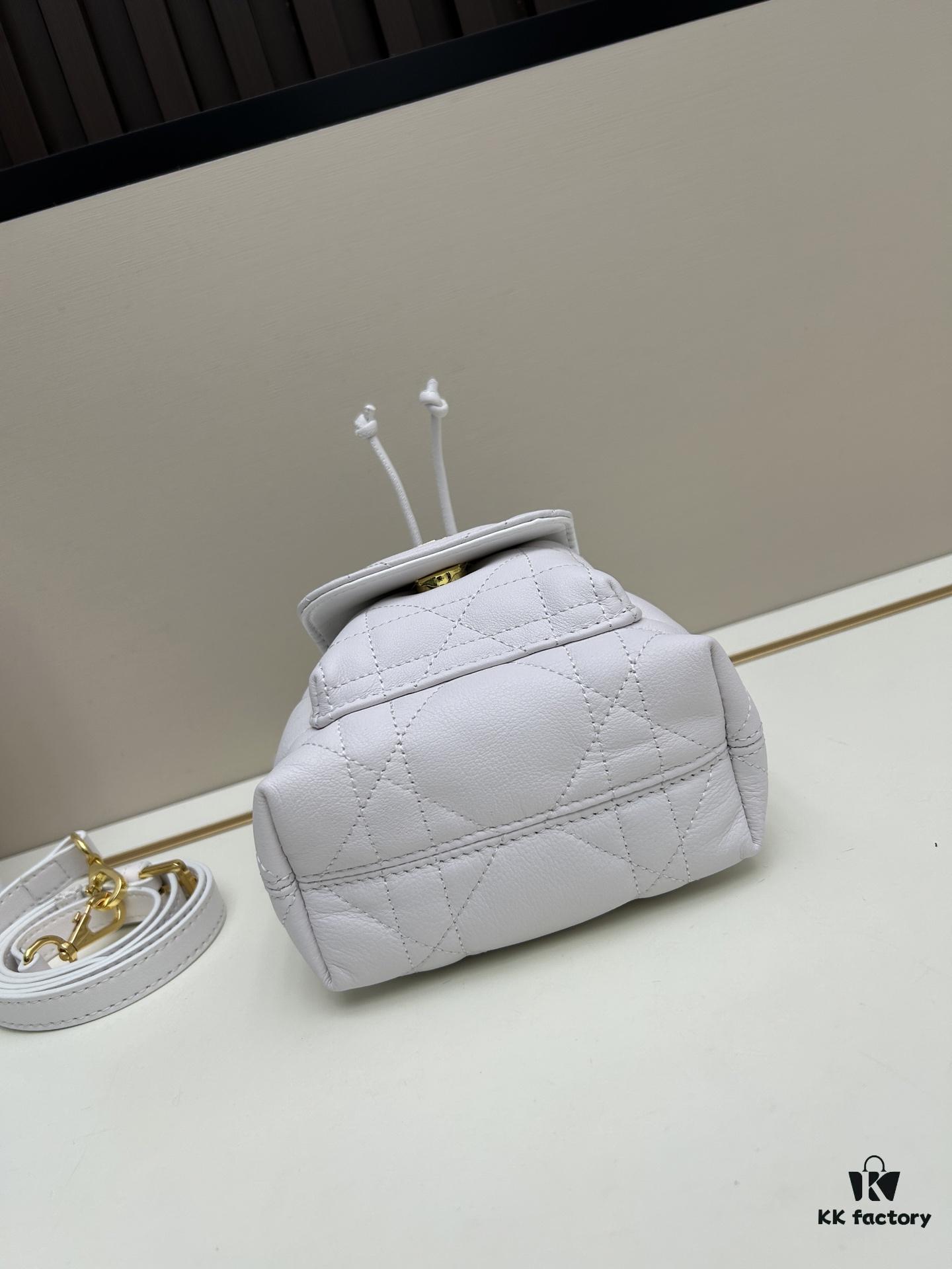 Dior Caro Small Bucket Bag in Black Lambskin from the 2025 Autumn Ready-to-Wear Collection