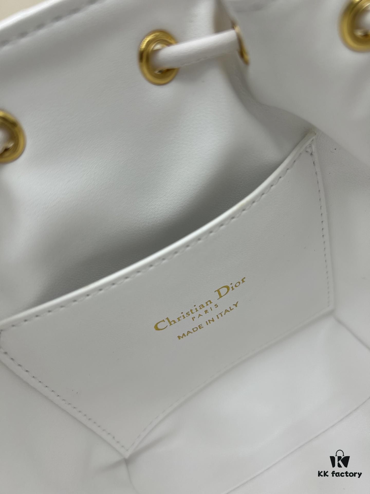 Dior Caro Small Bucket Bag in Black Lambskin from the 2025 Autumn Ready-to-Wear Collection