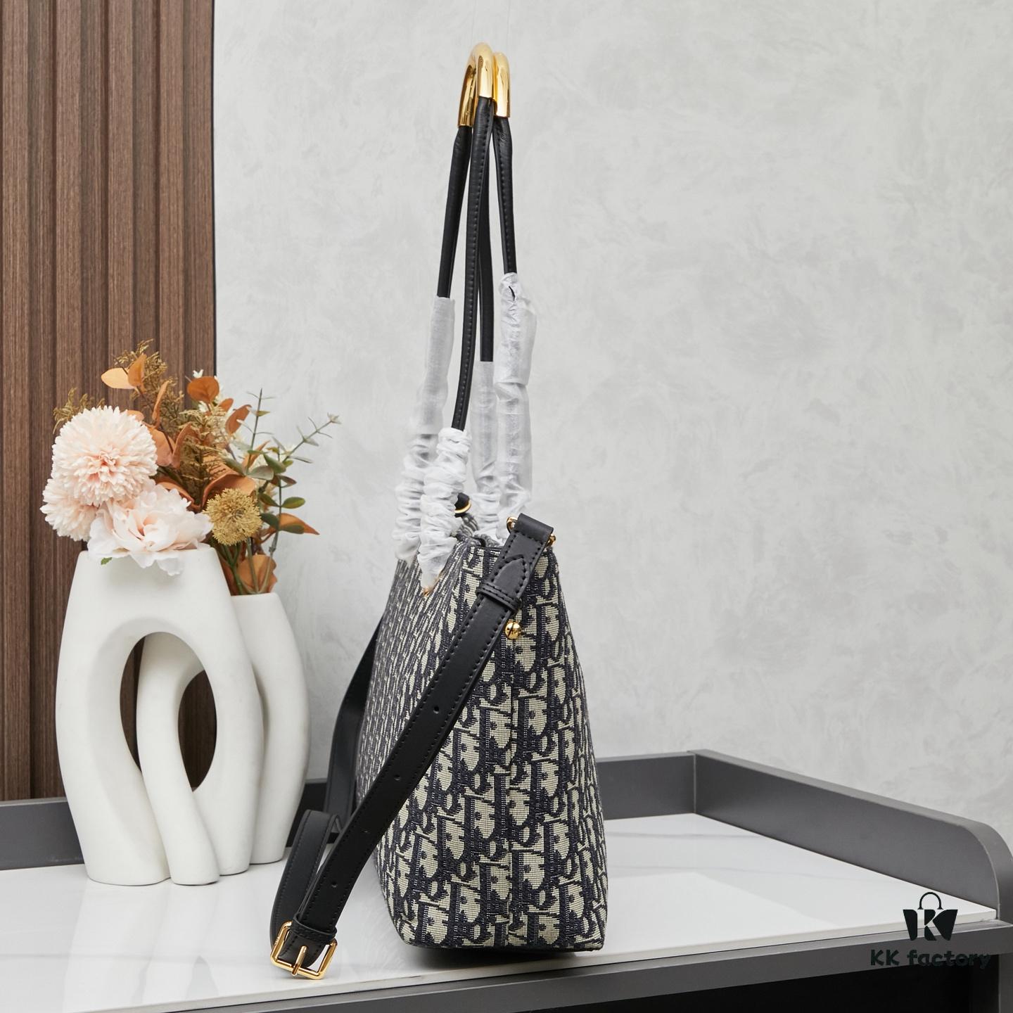 Dior Toujours Handbag (Blue Fabric)