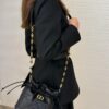Dior Jolie Bucket Bag in Black Calfskin with Cannage Stitching, 2025 New Arrival