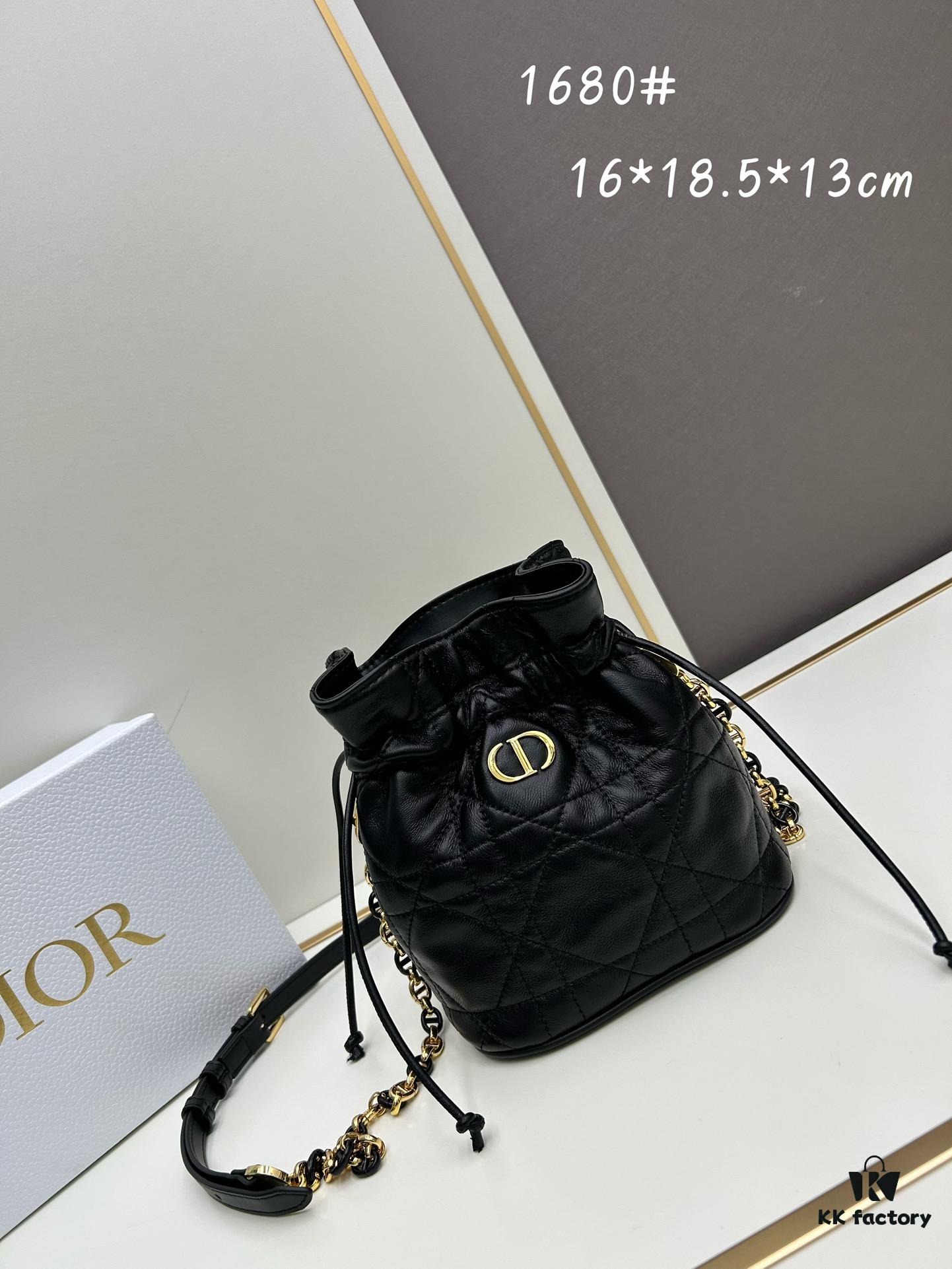 Dior Jolie Bucket Bag in Leather and Fabric, New 2025 Model
