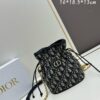 Dior Jolie Bucket Bag in Leather and Fabric, New 2025 Model