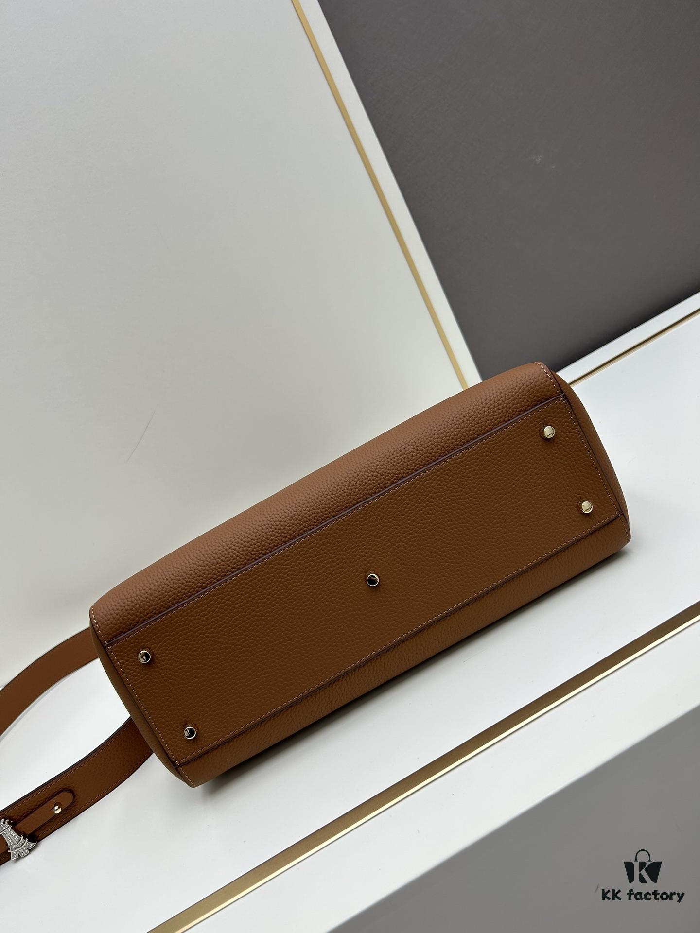 Large and Small Lady D-Sire My ABCDior Handbag in Blush Beige Crocodile-Embossed Calfskin Leather