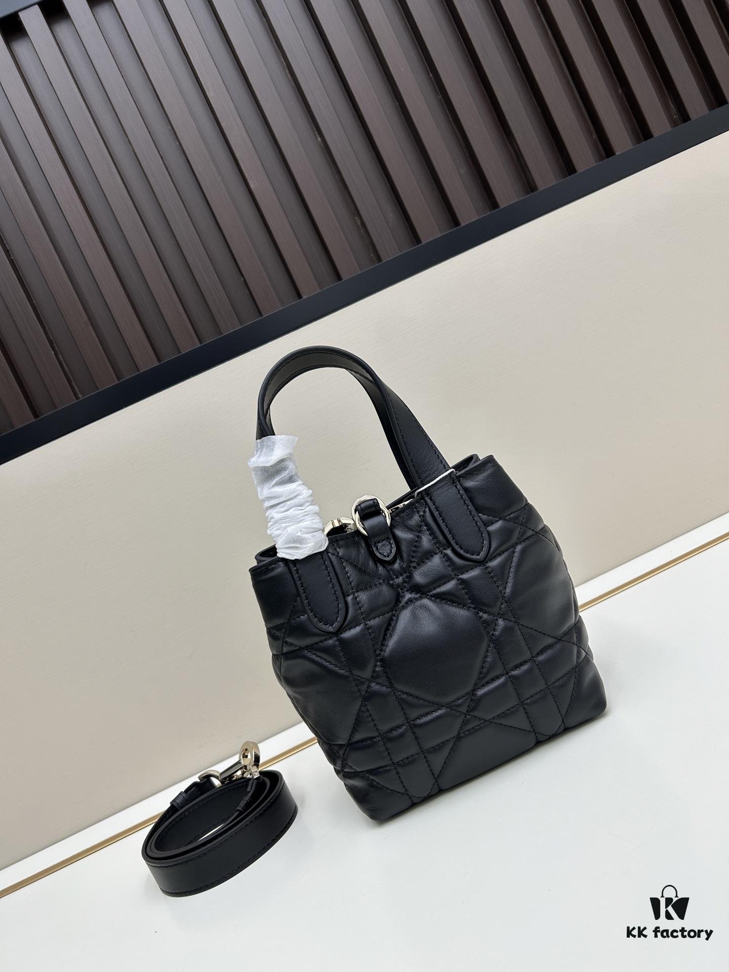 Dior Toujours Vertical Handbag in Blush Beige Calfskin Leather