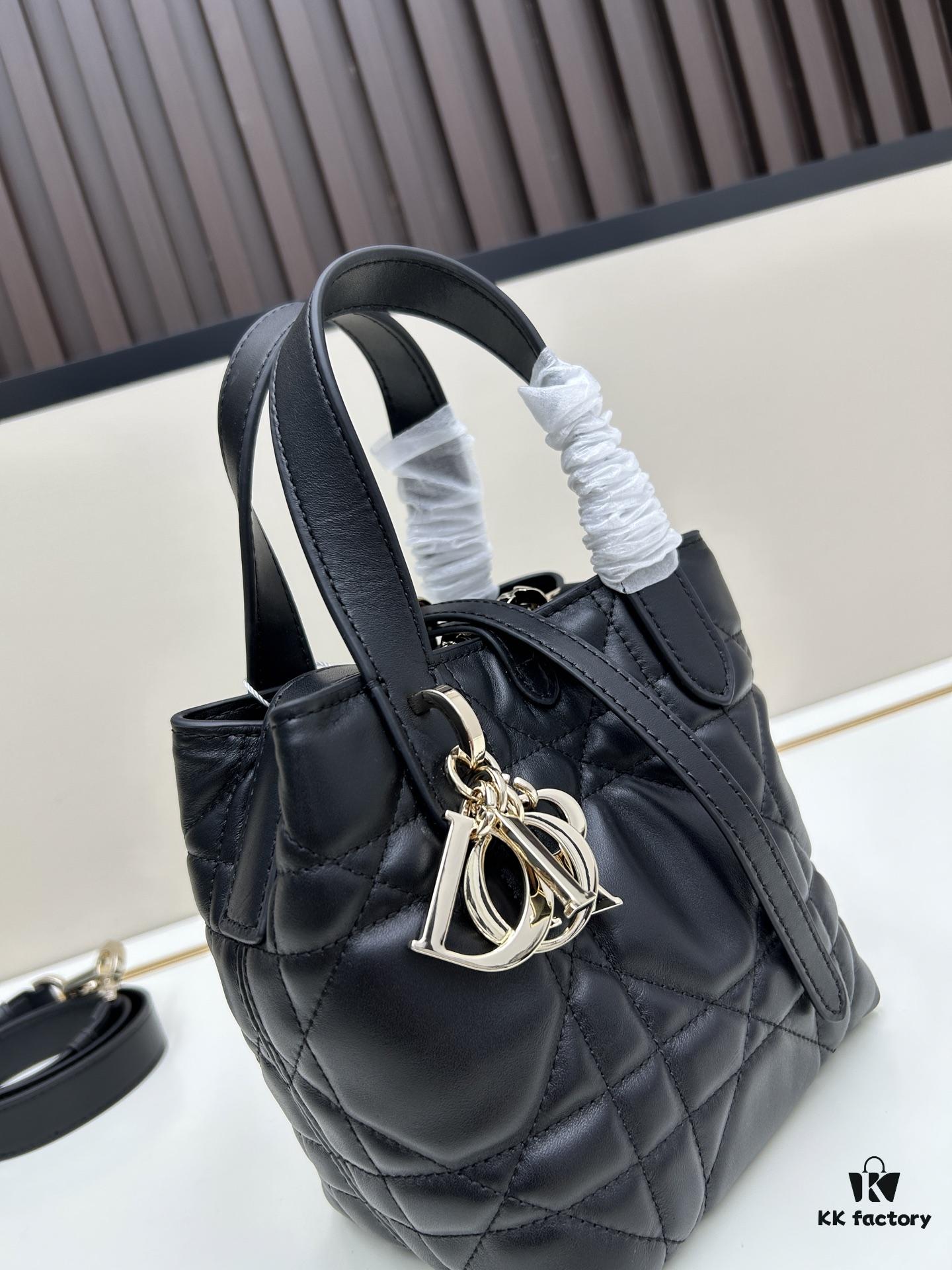 Dior Toujours Vertical Handbag in Blush Beige Calfskin Leather