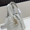 Dior Toujours Vertical Handbag in Blush Beige Calfskin with Quilted Diamond Stitching