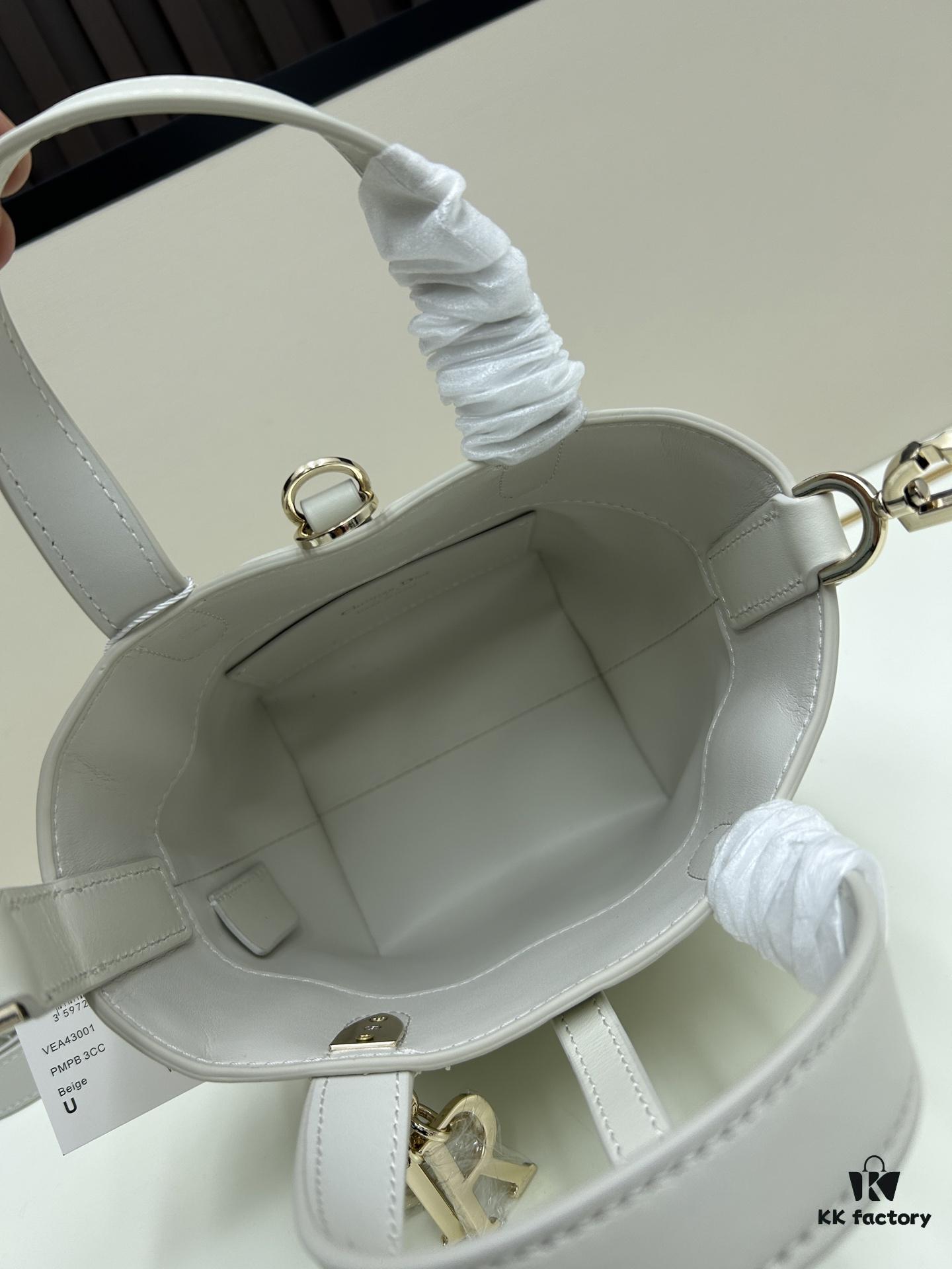 Dior Toujours Vertical Handbag in Blush Beige Calfskin with Quilted Diamond Stitching