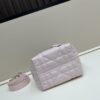 Dior Toujours Vertical Handbag in Blush Beige Calfskin Leather with Quilted Diamond Stitching