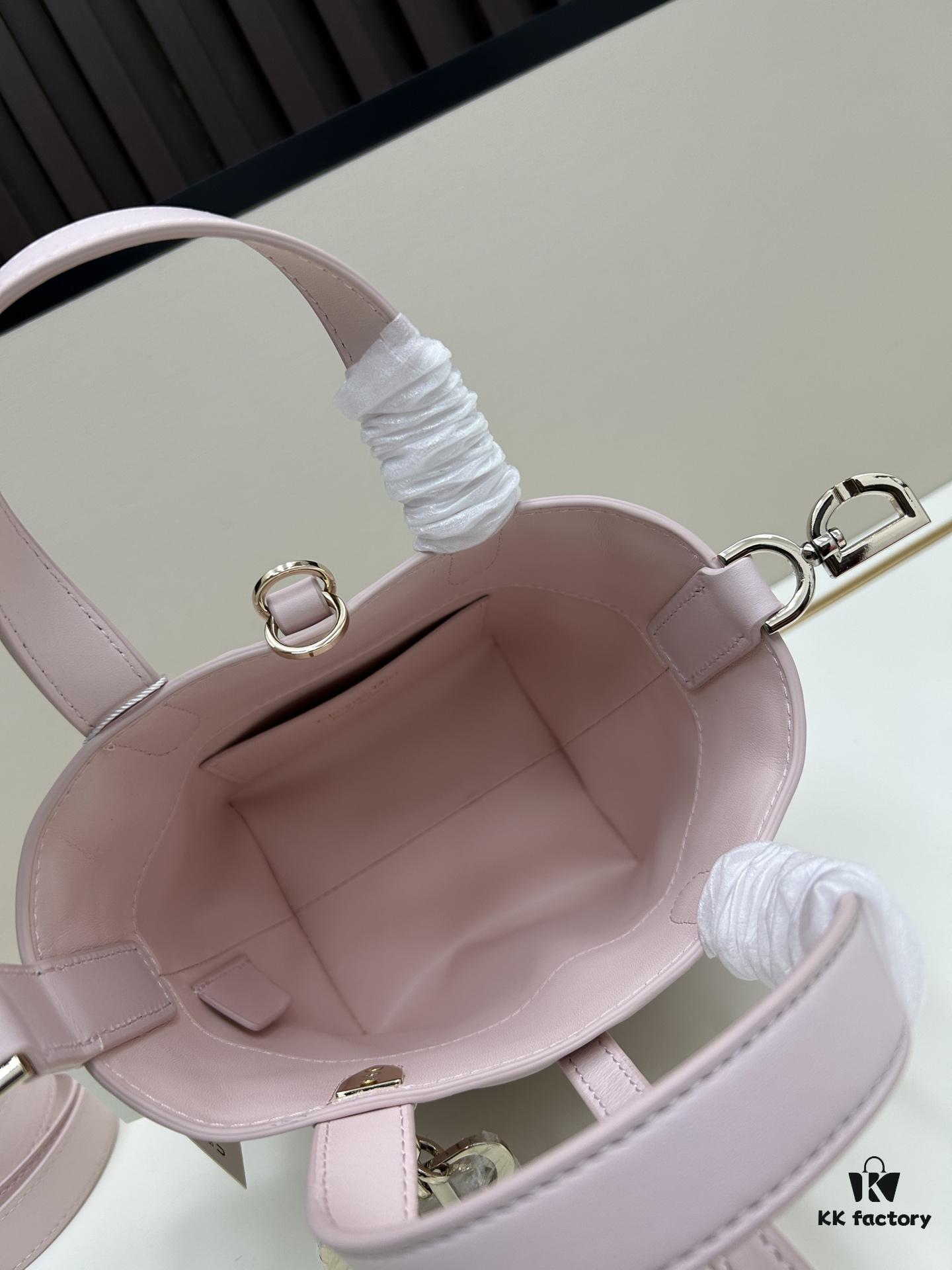 Dior Toujours Vertical Handbag in Blush Beige Calfskin Leather with Quilted Diamond Stitching