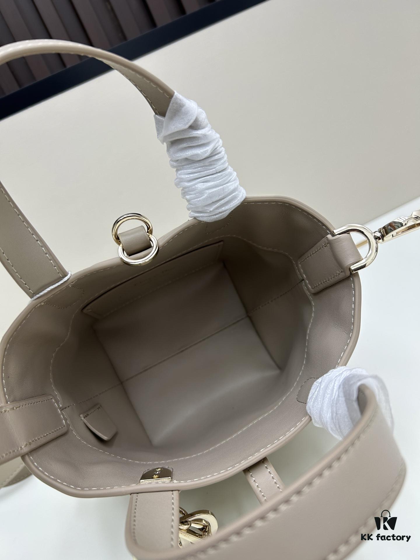 Dior Toujours Vertical Handbag in Blush Beige Calfskin Leather - Small Size