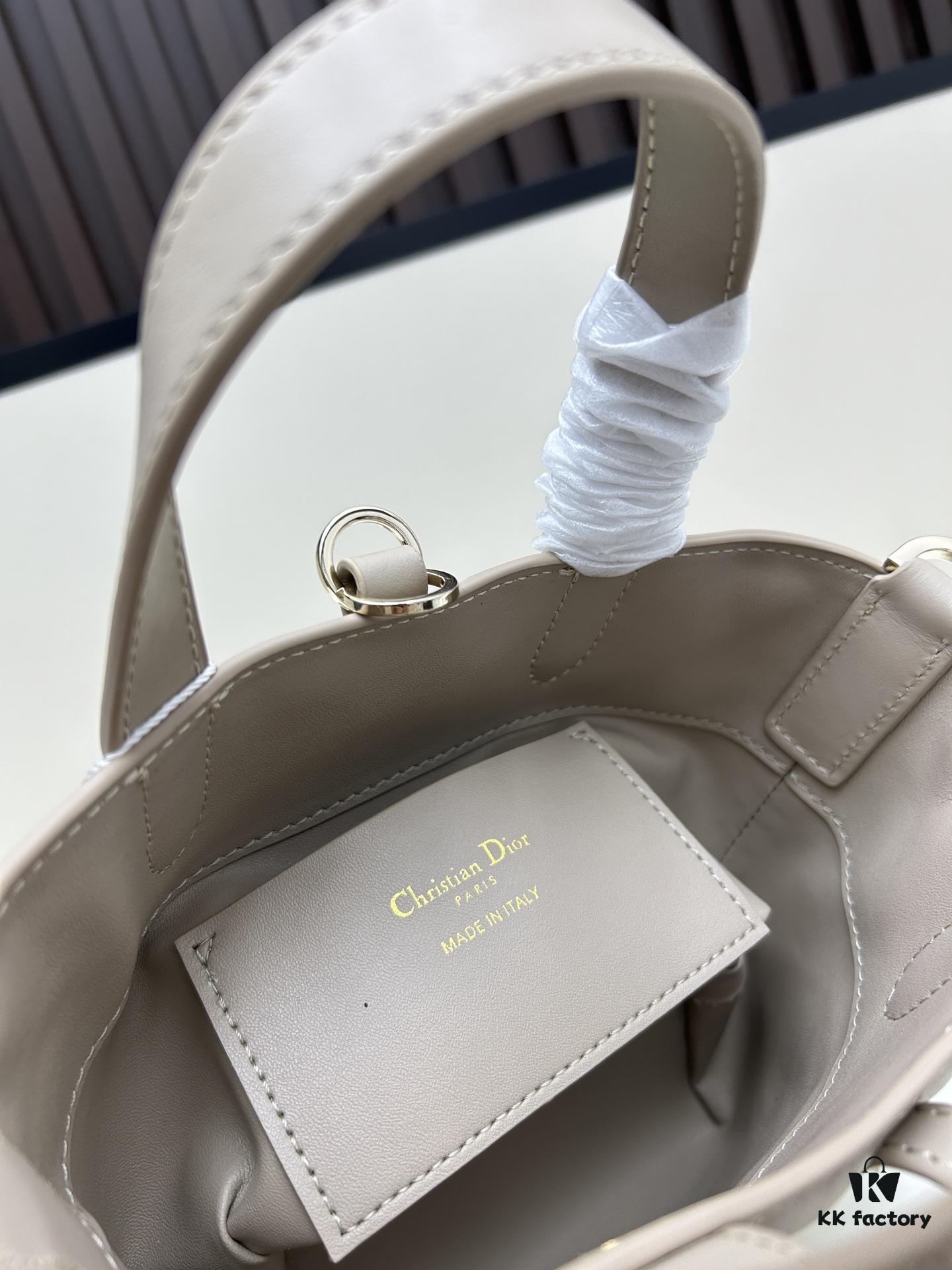 Dior Toujours Vertical Handbag in Blush Beige Calfskin Leather - Small Size