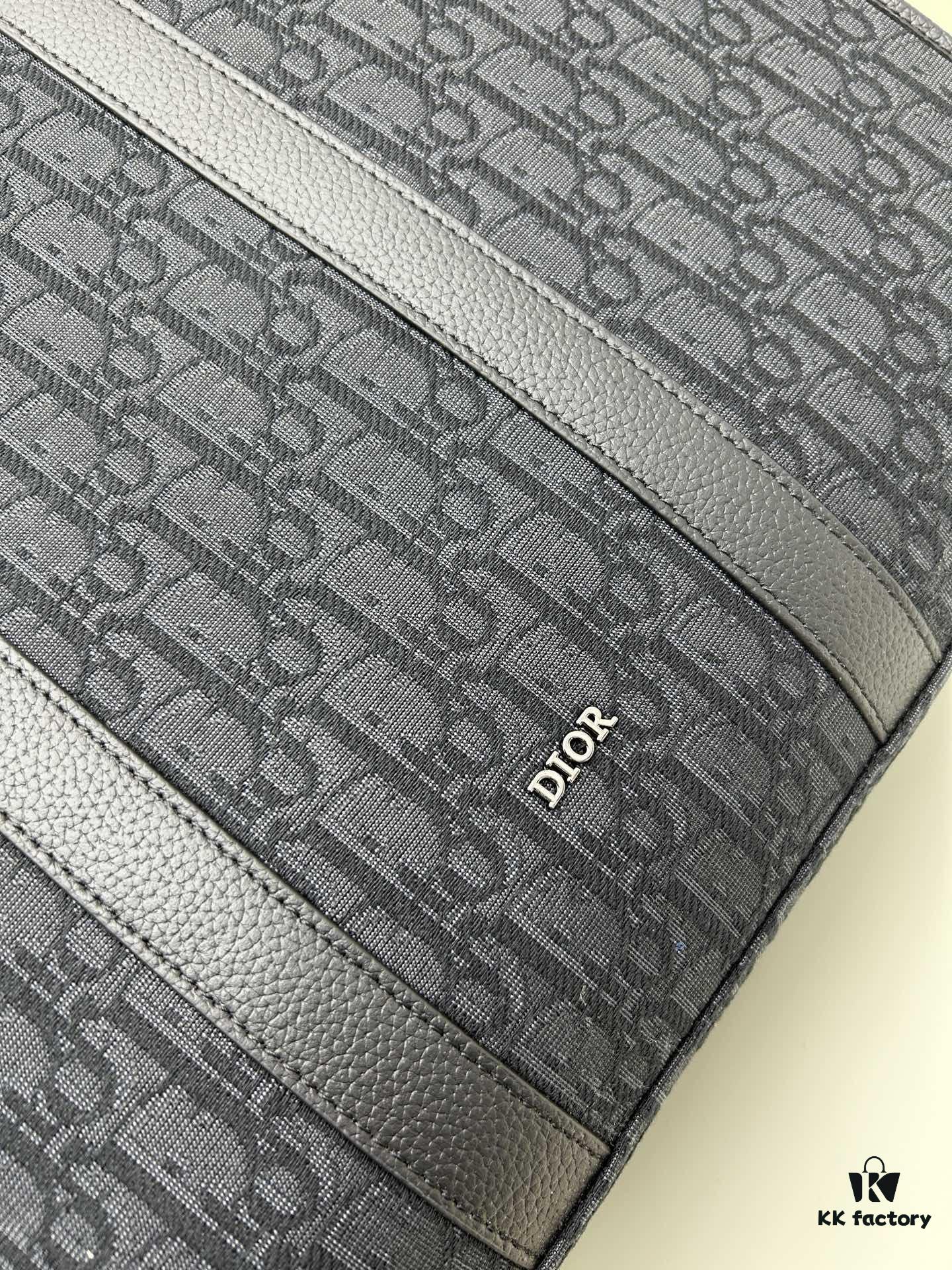 Blue Oblique Fabric East-West Handbag