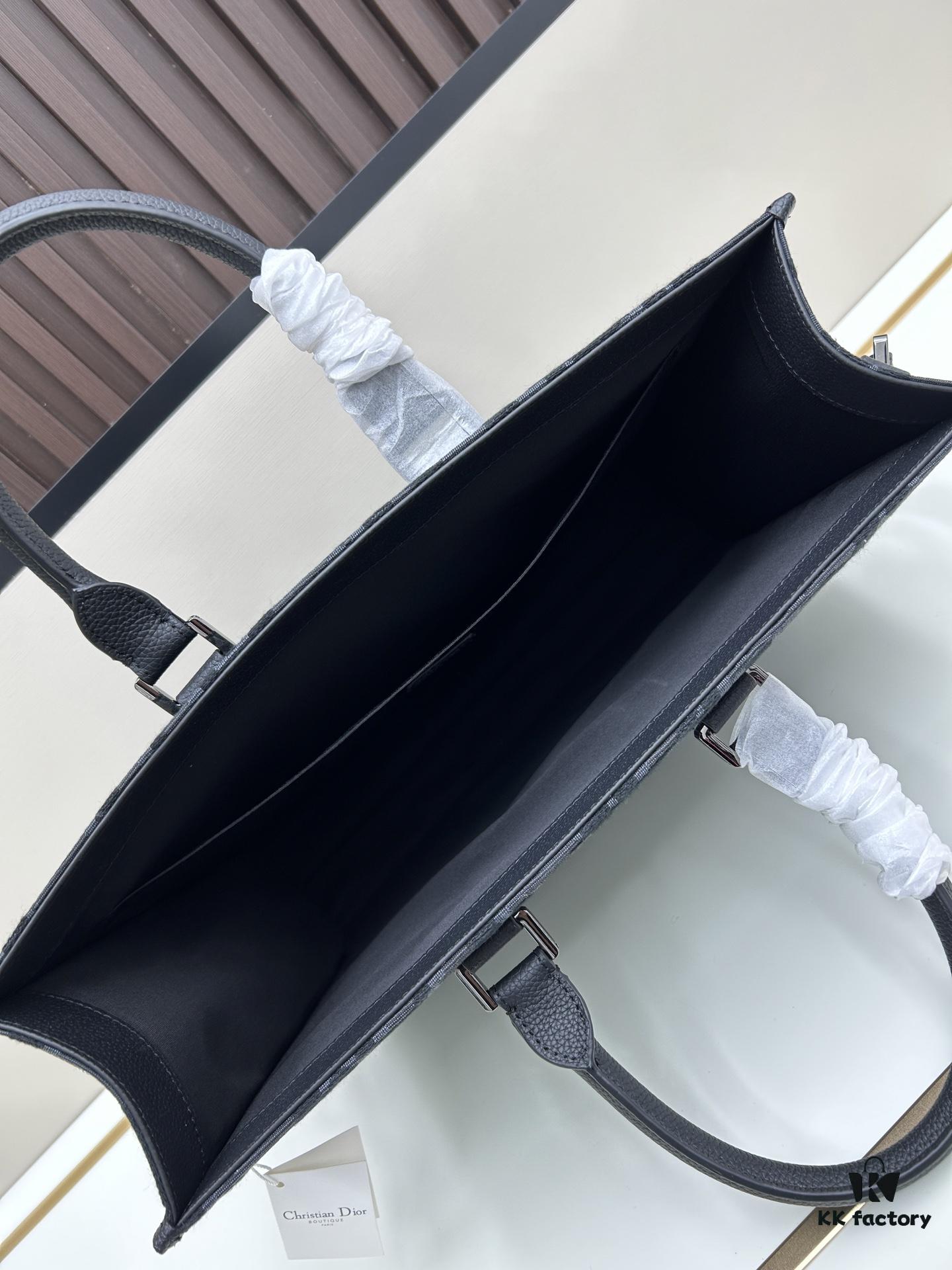 Blue Oblique Fabric East-West Tote Bag