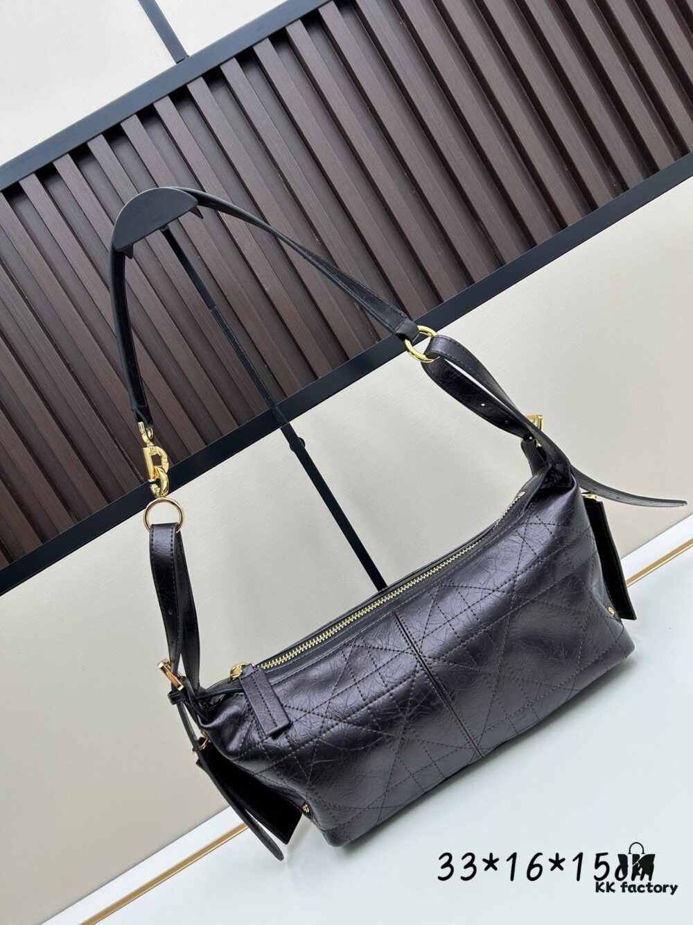 Large D-Journey Bag in Fabric with Box Calfskin