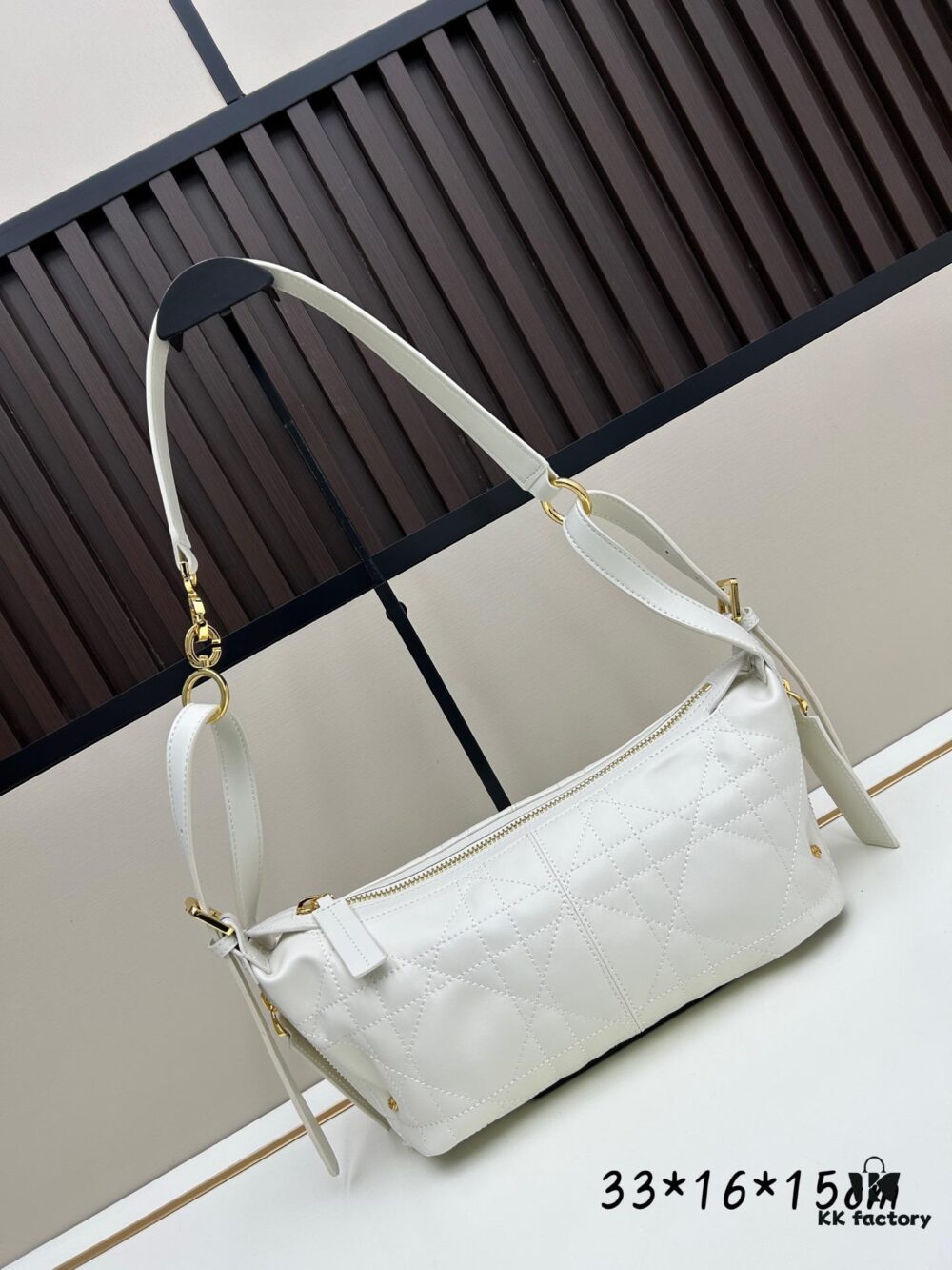 Large D-Journey Bag in Fabric with Leather Trim