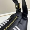 Large D-Journey Bag in Fabric with Leather Trim
