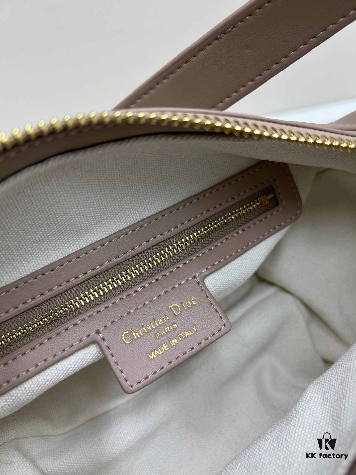 Large D-Journey Bag in Fabric with Leather Trim