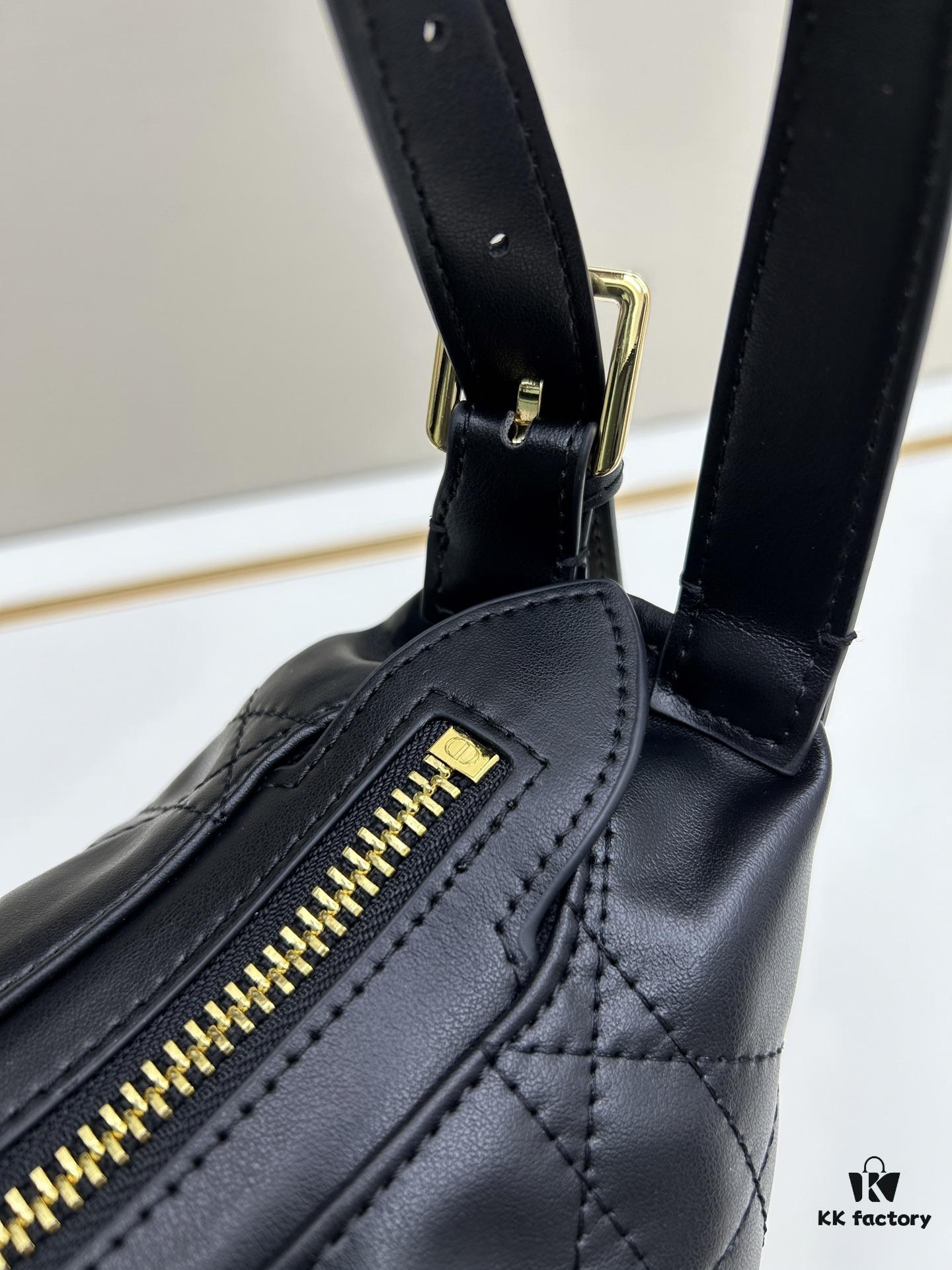 Large D-Journey Bag in Fabric with Box-Calf Leather Trim