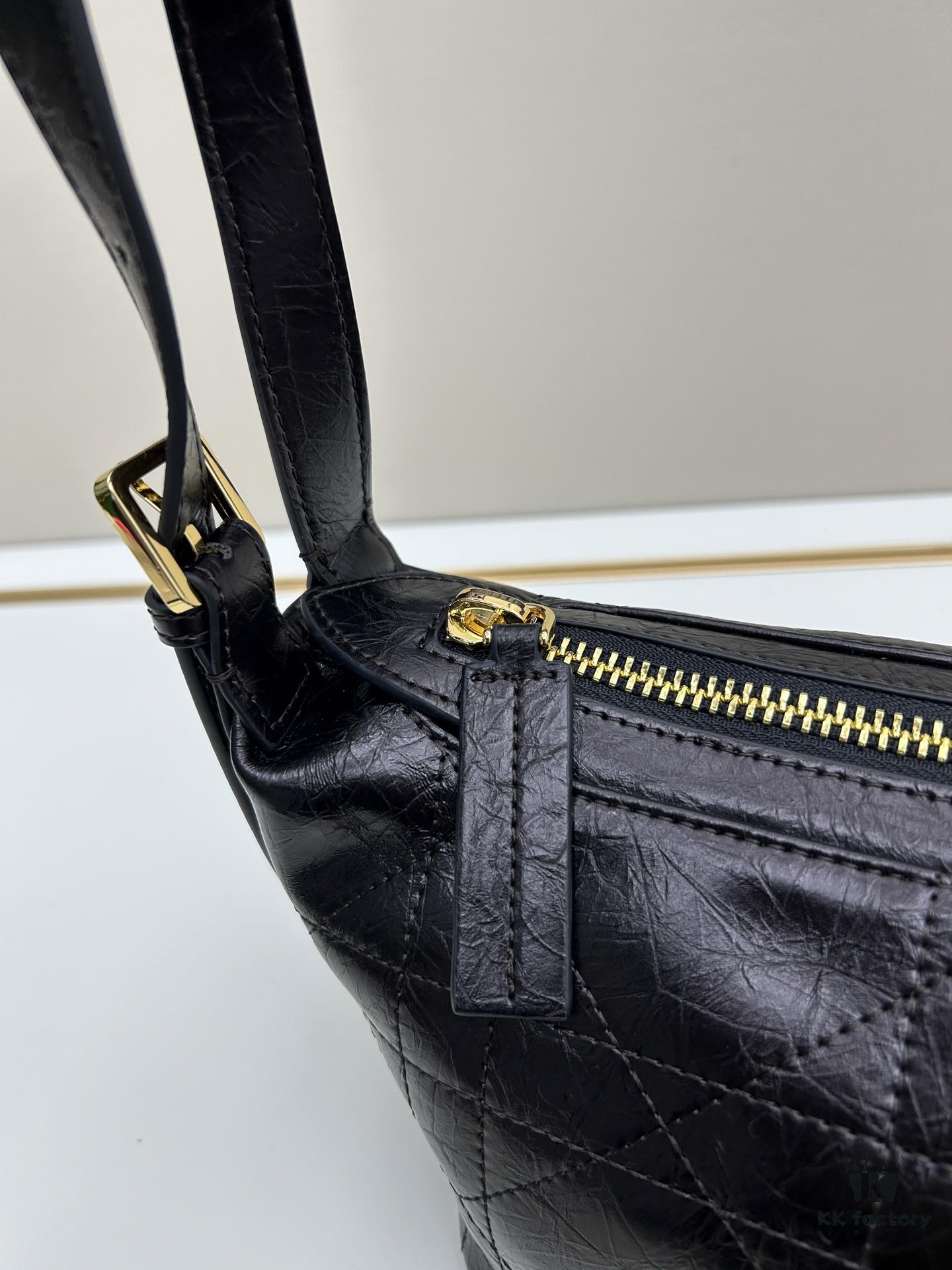 Large D-Journey Bag in Fabric with Box Calfskin