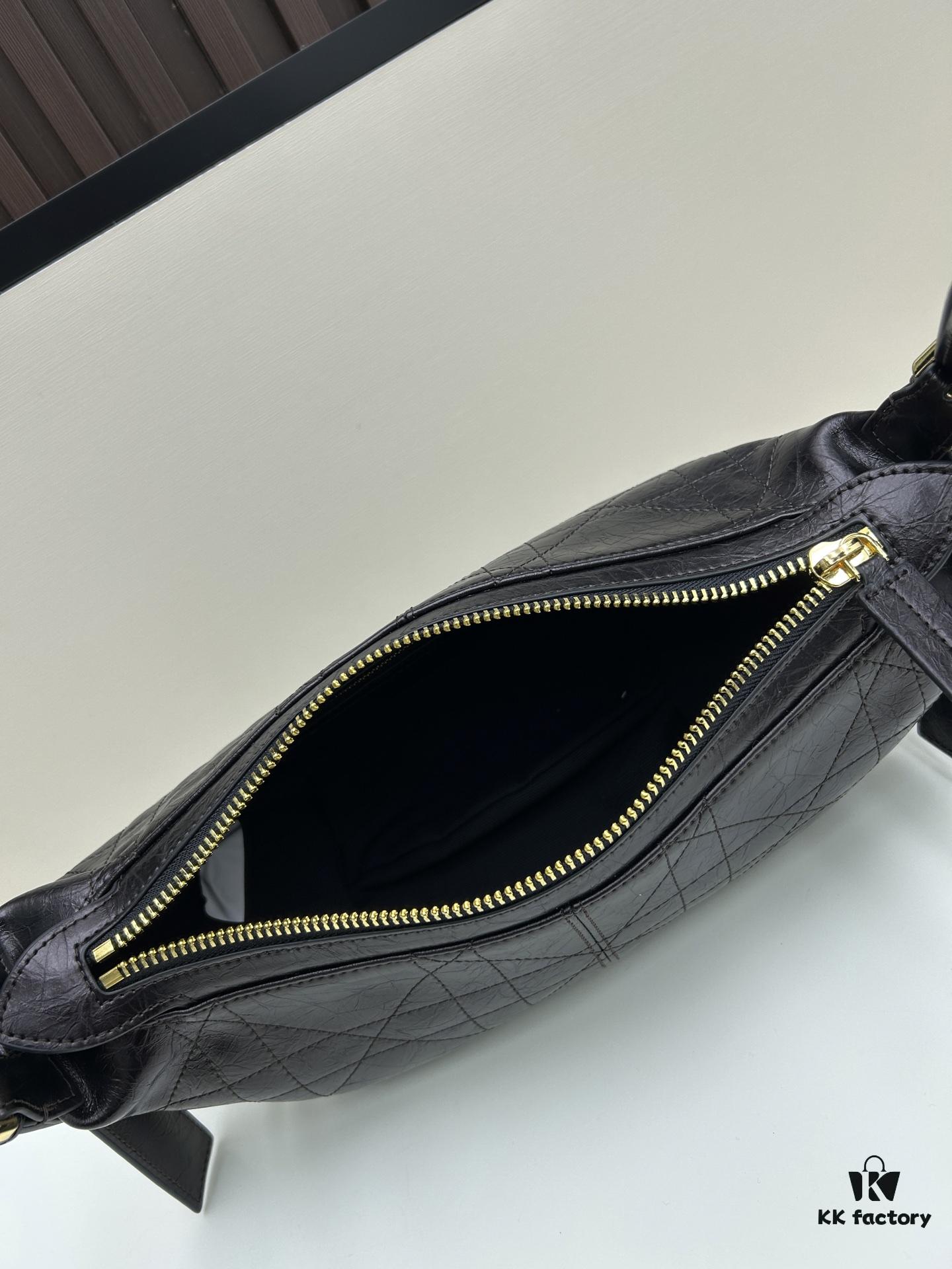 Large D-Journey Bag in Fabric with Box Calfskin