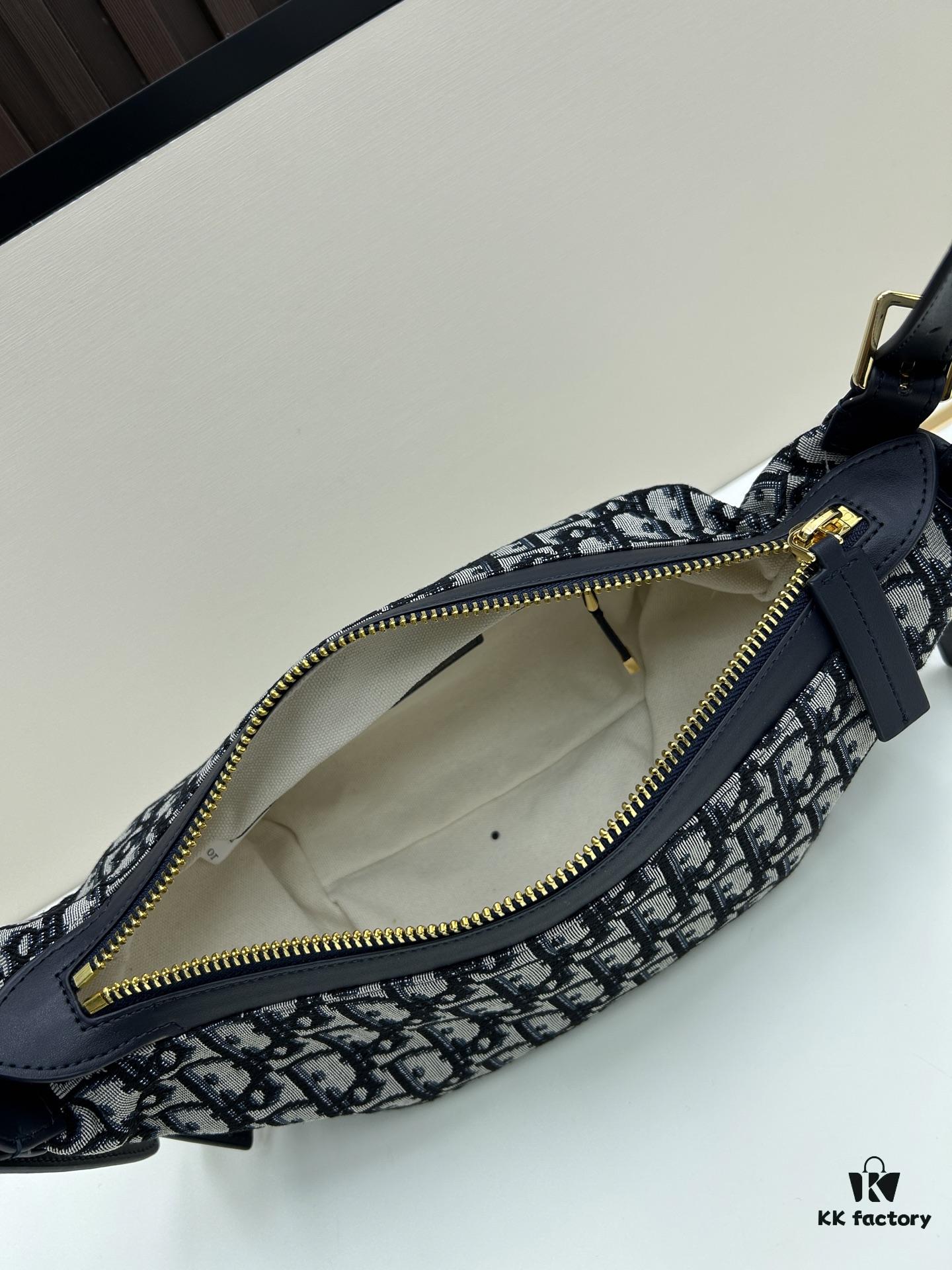 Large D-Journey Bag in Fabric with Box Calfskin Leather